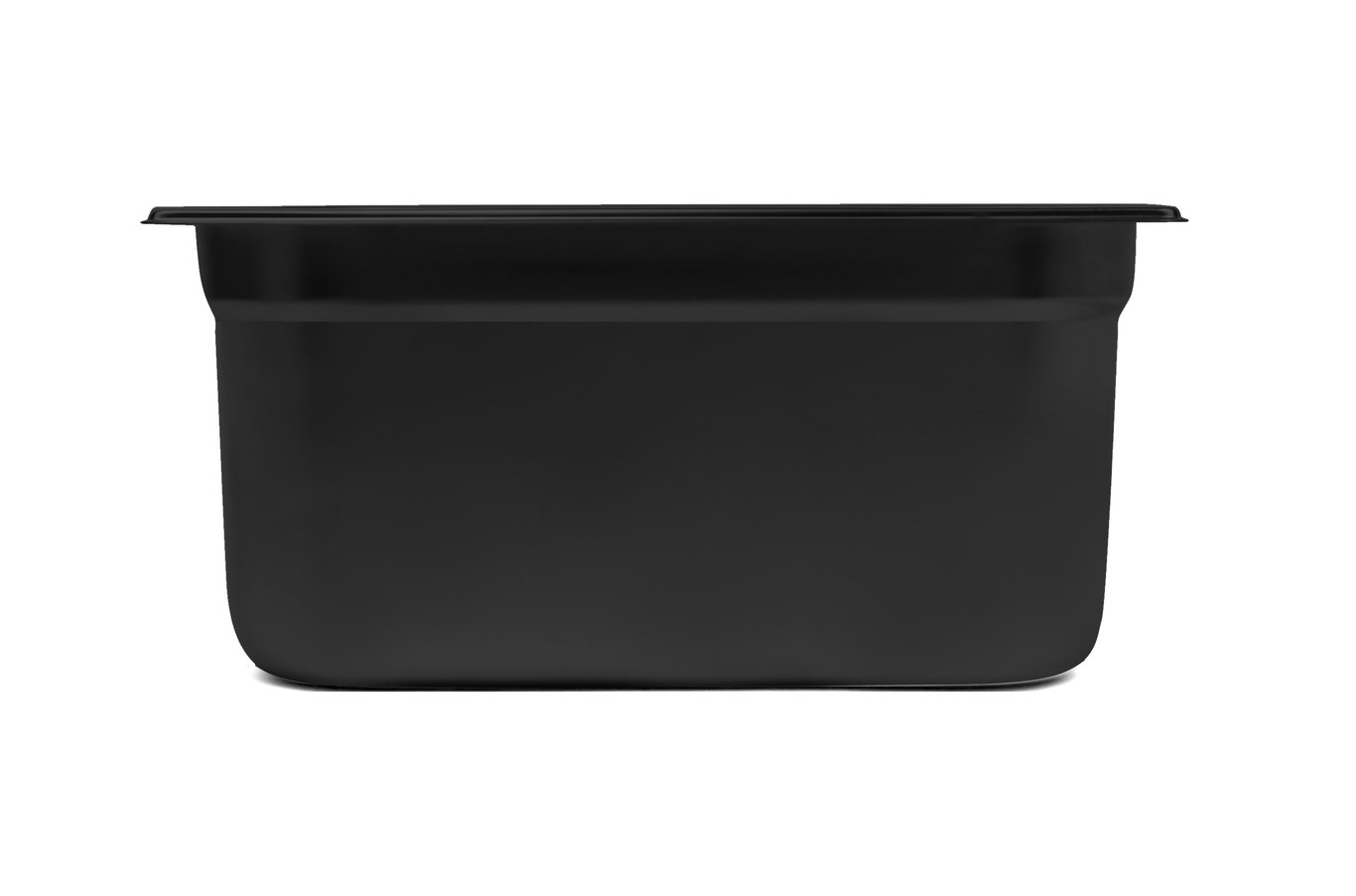 Svart kantin med måtten 176x325x150mm och 5,5L volym