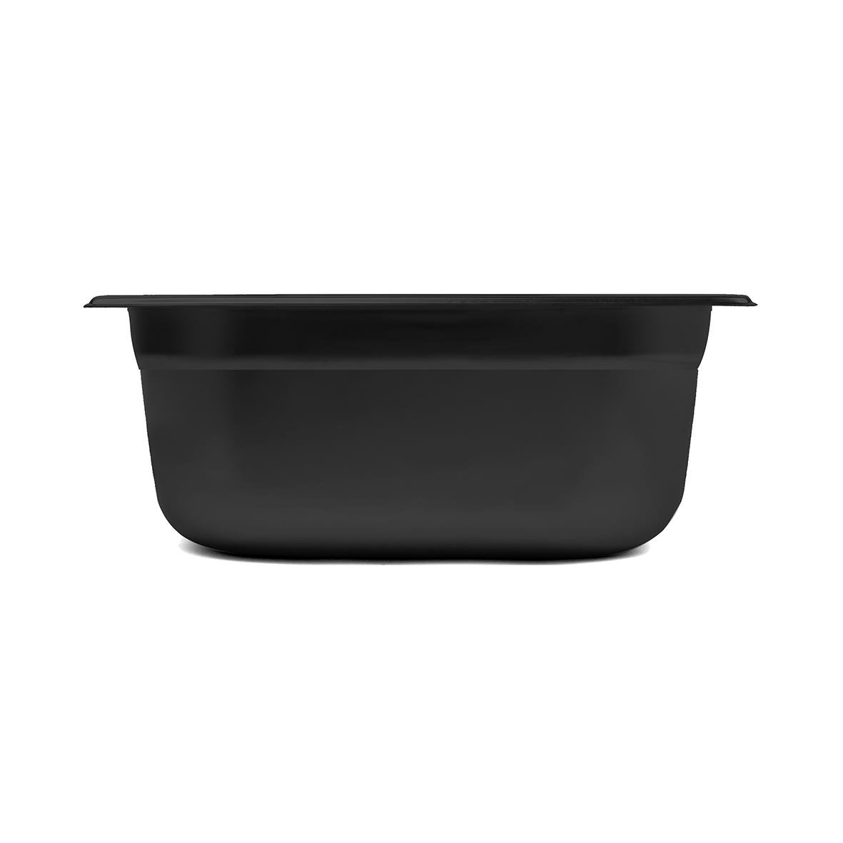 Svart kantin med måtten 265x162x100mm och volym 2,7L