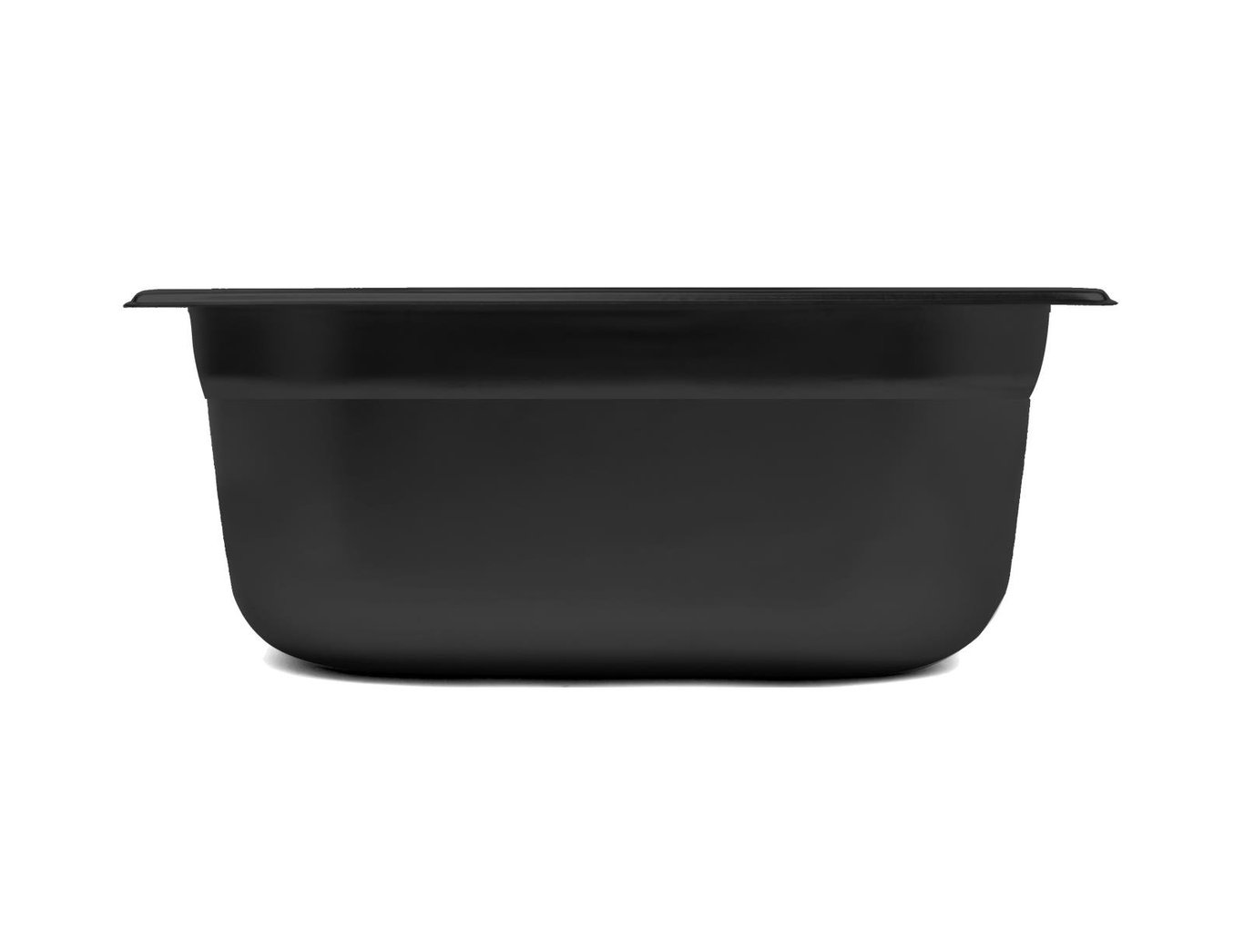 Svart kantin med måtten 265x162x100mm och volym 2,7L