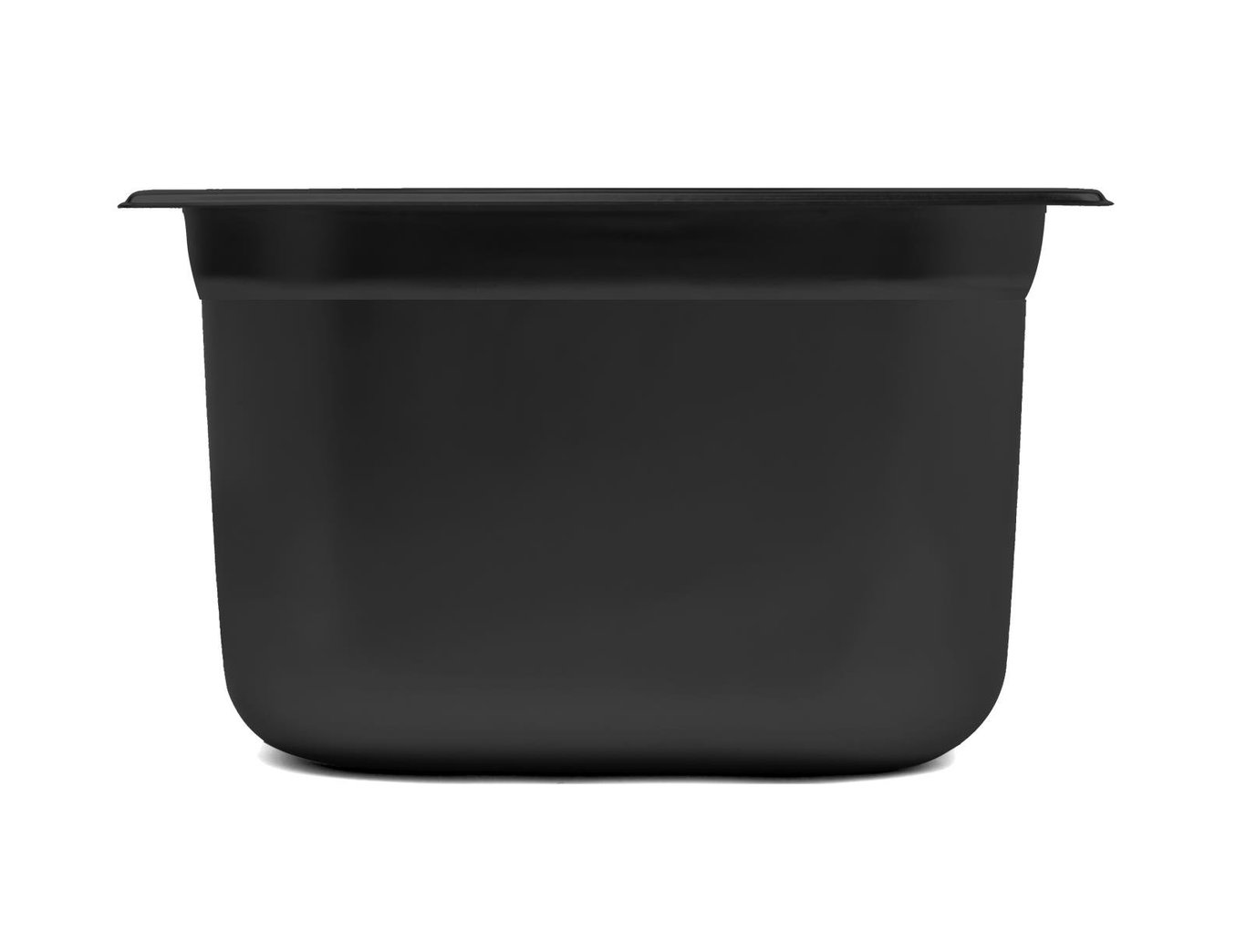 Svart kantin med måtten 265x162x150mm och 4L volym