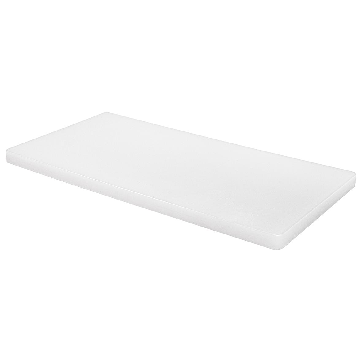 Vit skärbräda i HDPE med måtten 49x25 cm