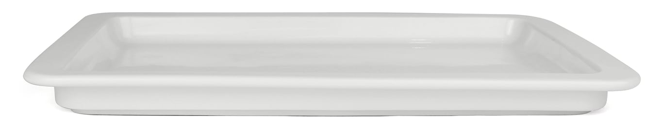 Gastronormfat 1/2, 2,5 cm, vit plast, rektangulär
