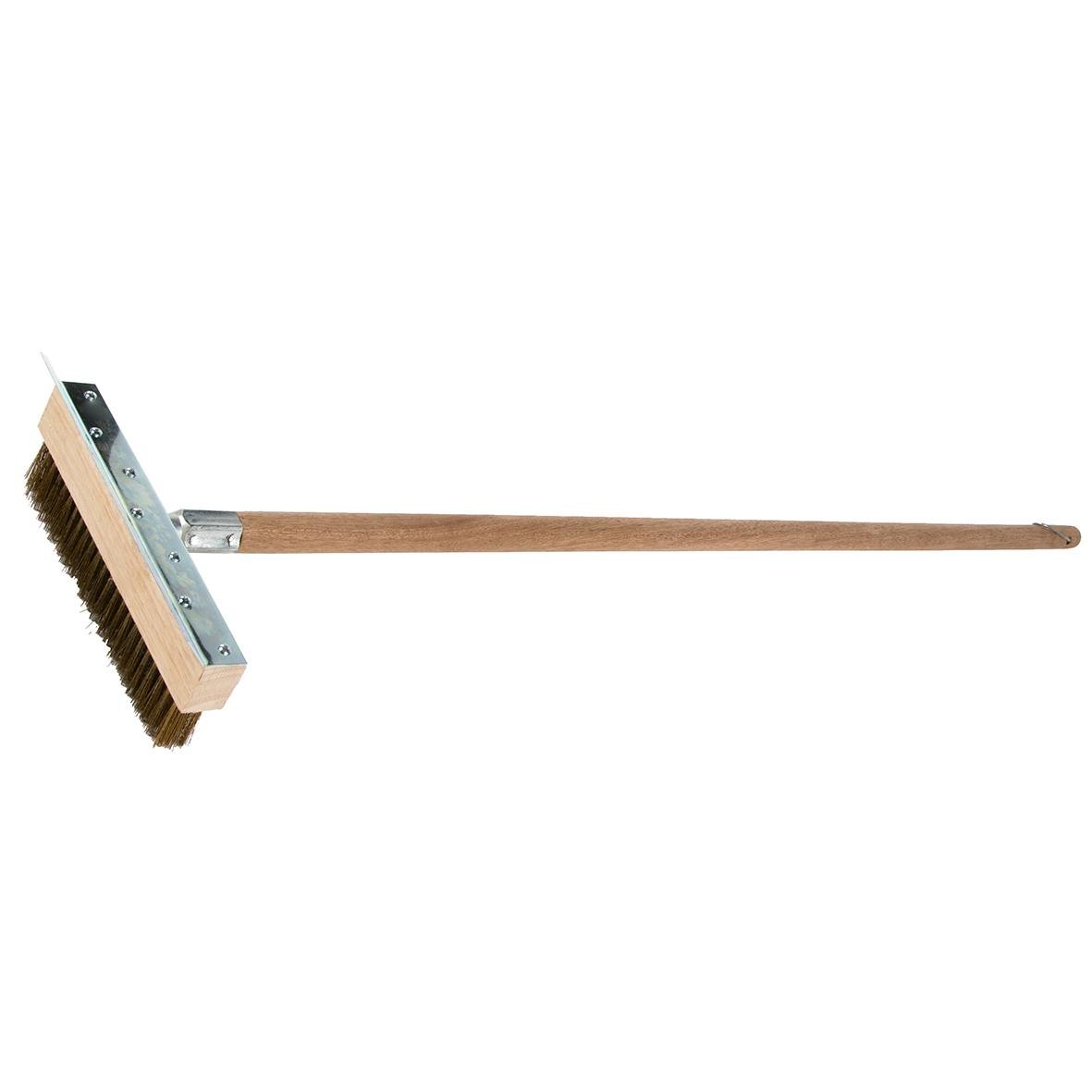 Pizzaborste/skrapa Exxent med trähandtag och borstar i metall