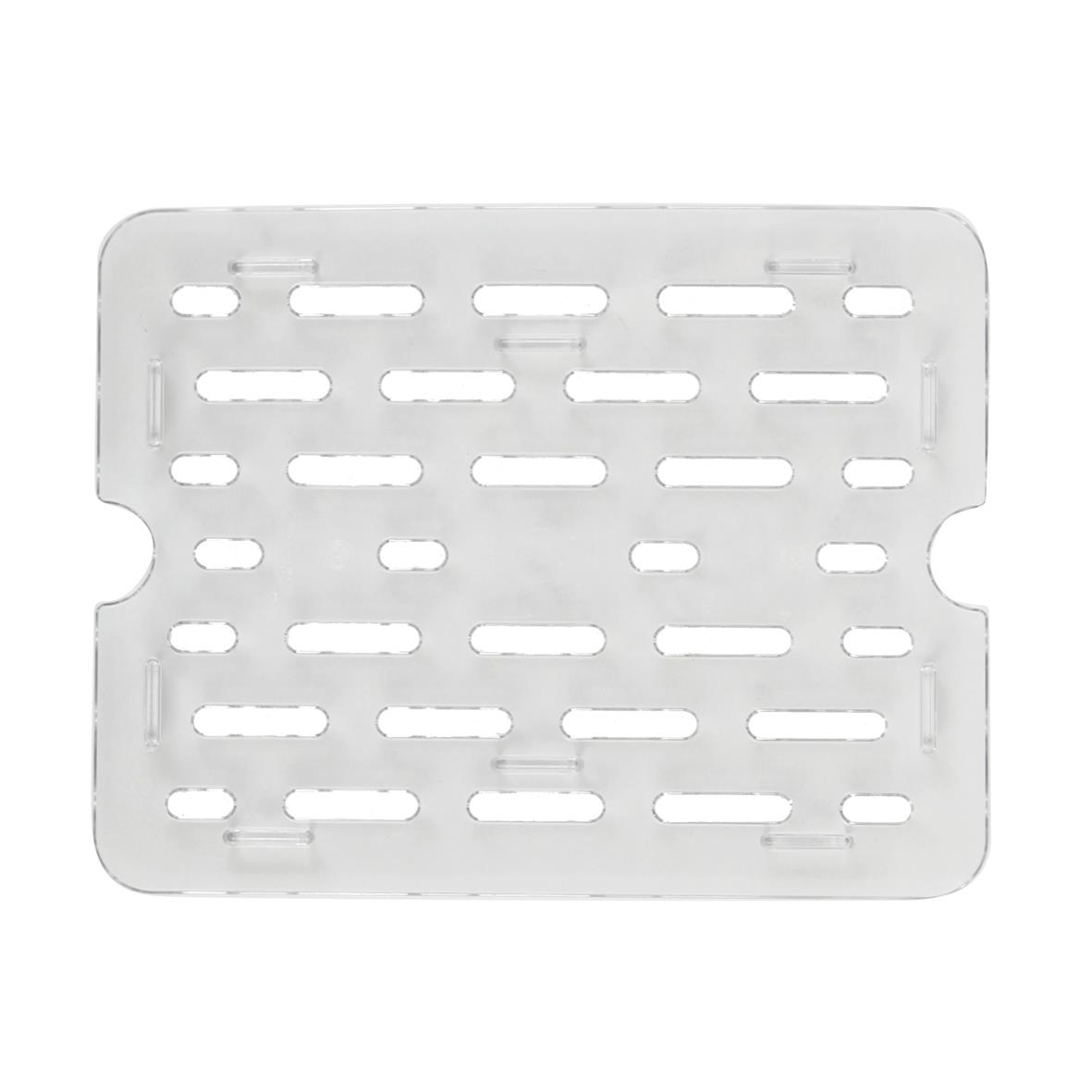 Kantingaller PCA GN 1/2 klar, vit plast, perforerad design för enkel användning