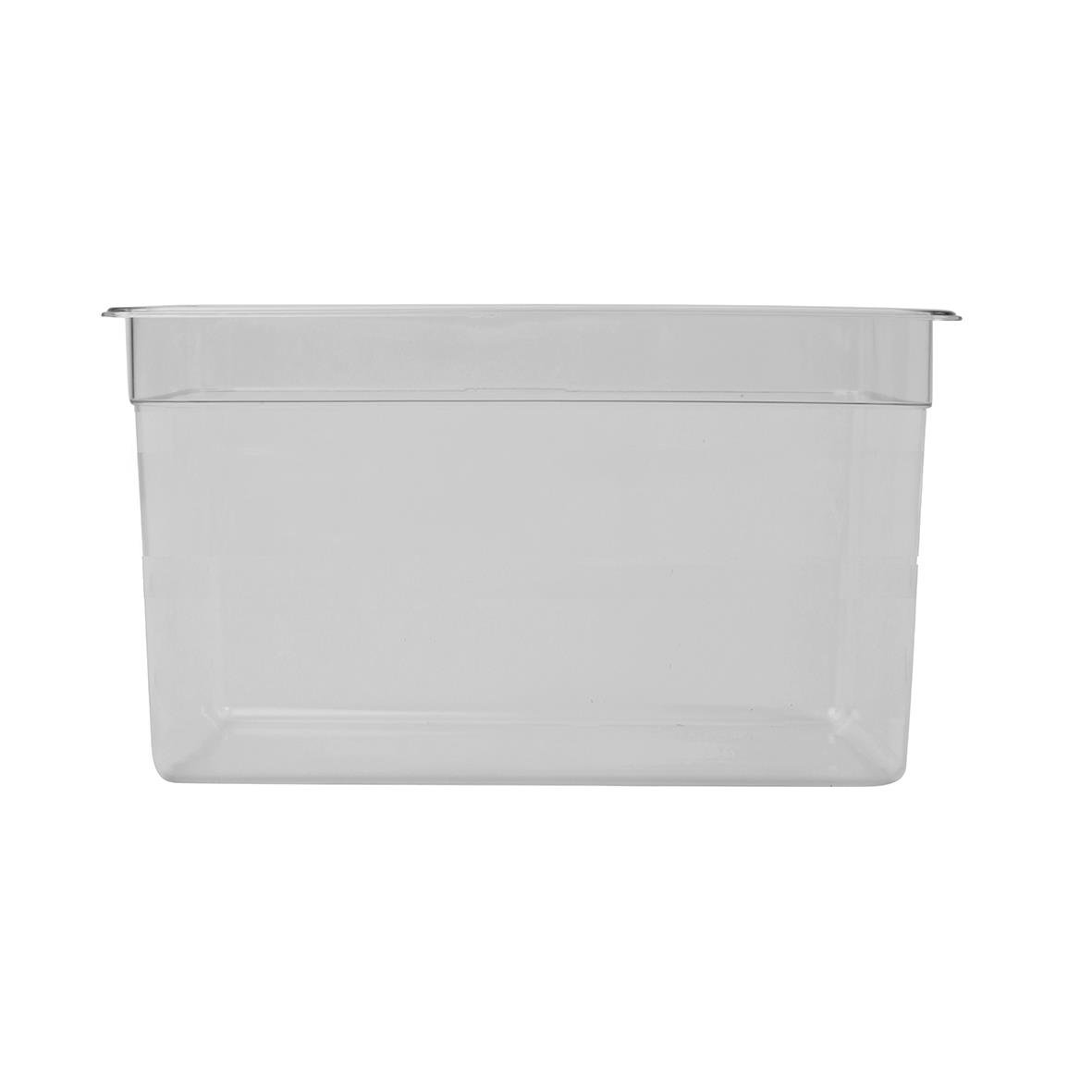 Klar plastkärra med måtten 176x162x100mm och volym på 1,5L