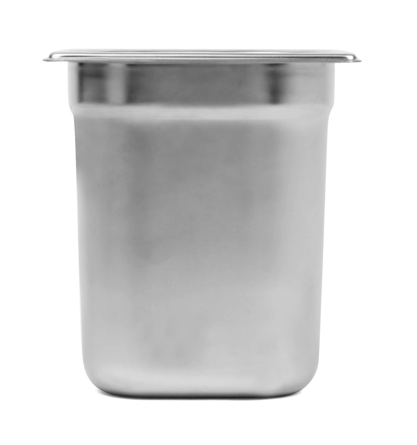 Rostfri GN 1/6-kantin med måtten 176x162x200mm