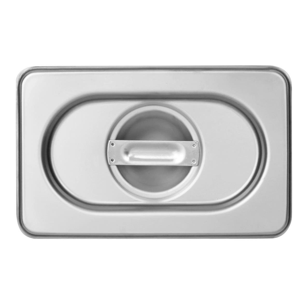 Rostfri lock till kantin, GN 1/9, oval form med handtag