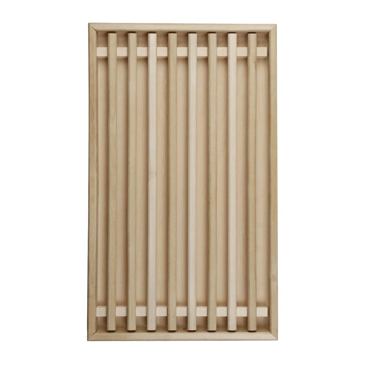 Björkbrödskärbräda 50x30cm med släta och ribbade sektioner