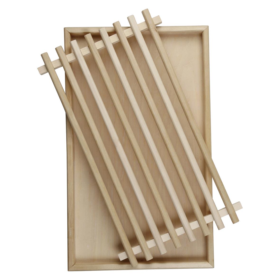 Björkbrödskärbräda 50x30cm med ränder och träskål