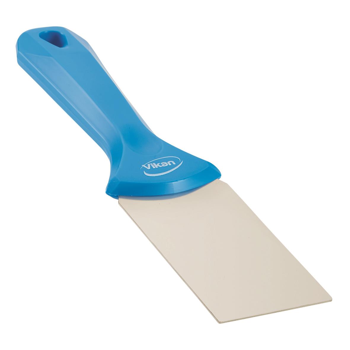 Handskrapa Vikan rostfri blå 50mm med blå handtag och skrapblad