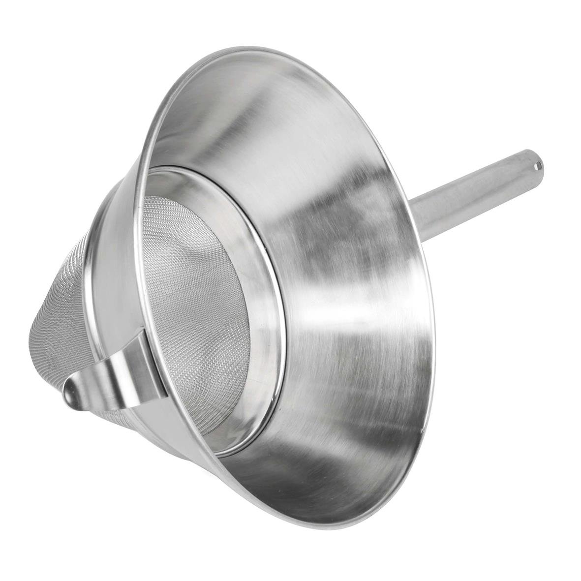 Stainless steel chinnoissil med 21 cm diameter och handtag