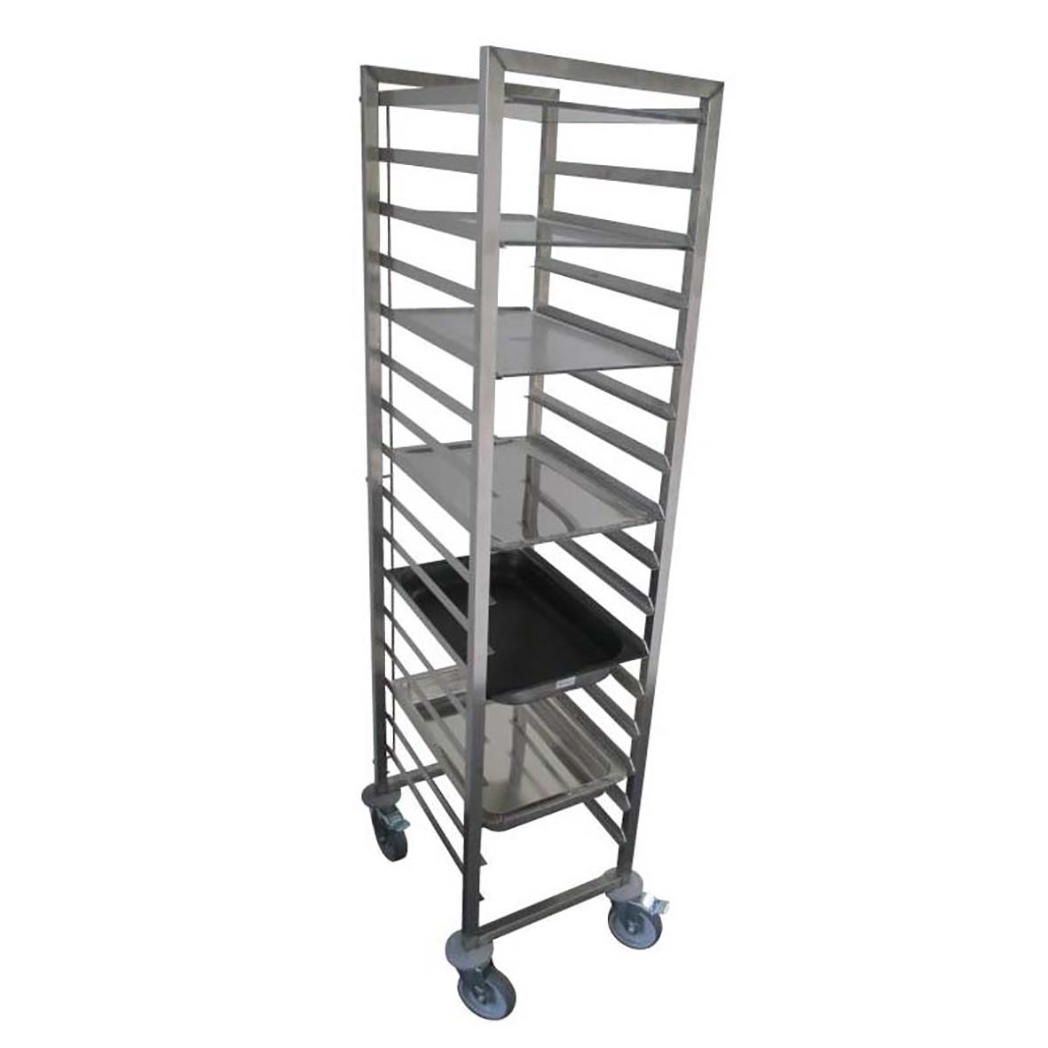 " kantinvagn med 16 hyllor och hjul, mått 530x390x1710mm"