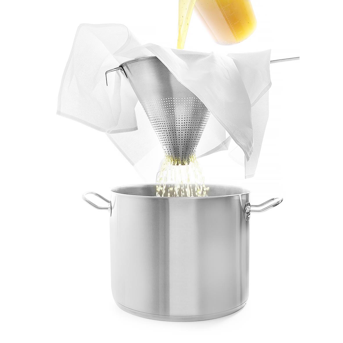 Silduk Hendi Bomull 70x70cm används för att sila vätskor i köket