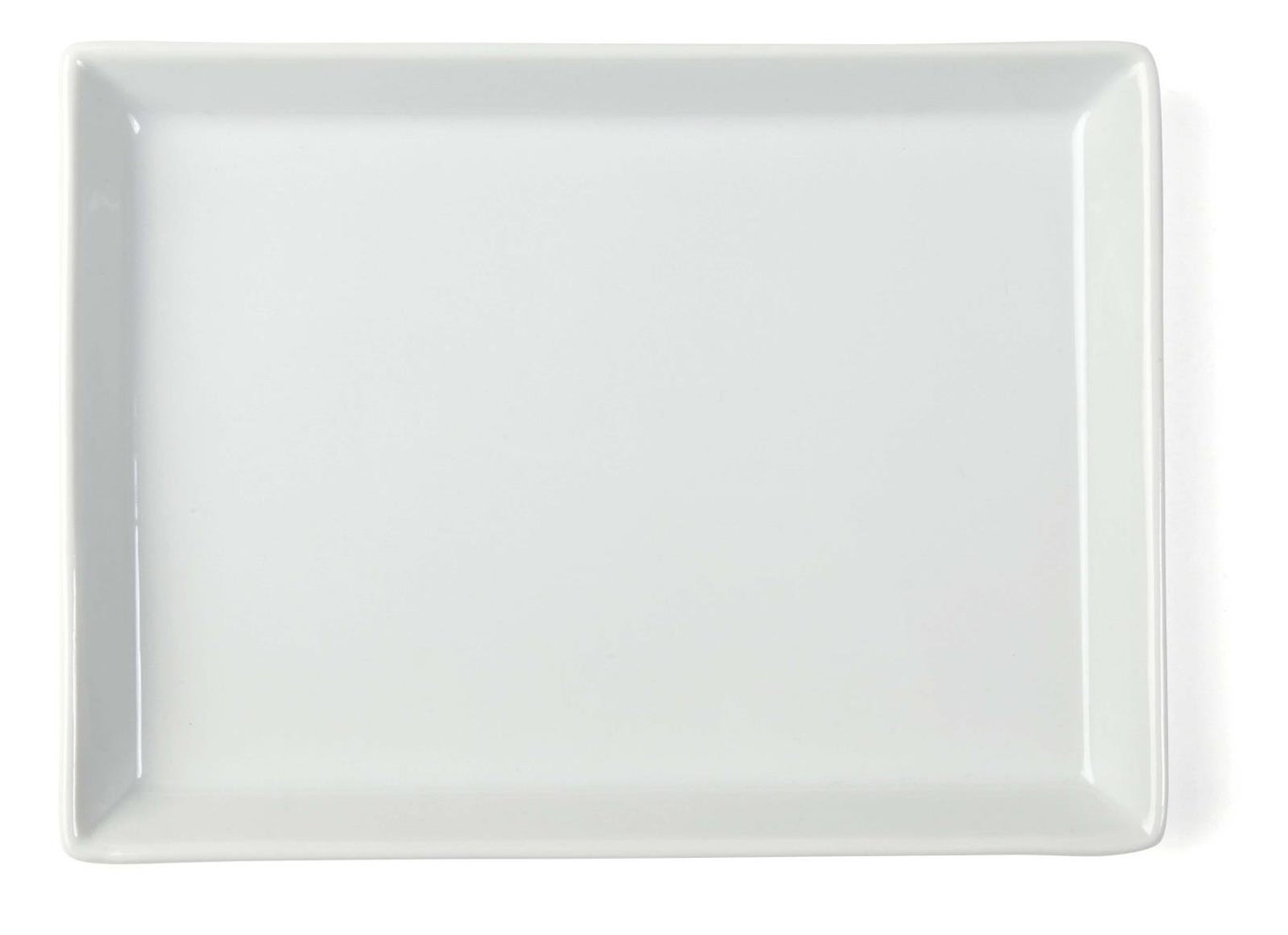 Vit rektangulär platta 20,5x15cm