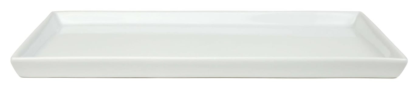 Rektangulär vit serveringsbricka 33x21cm