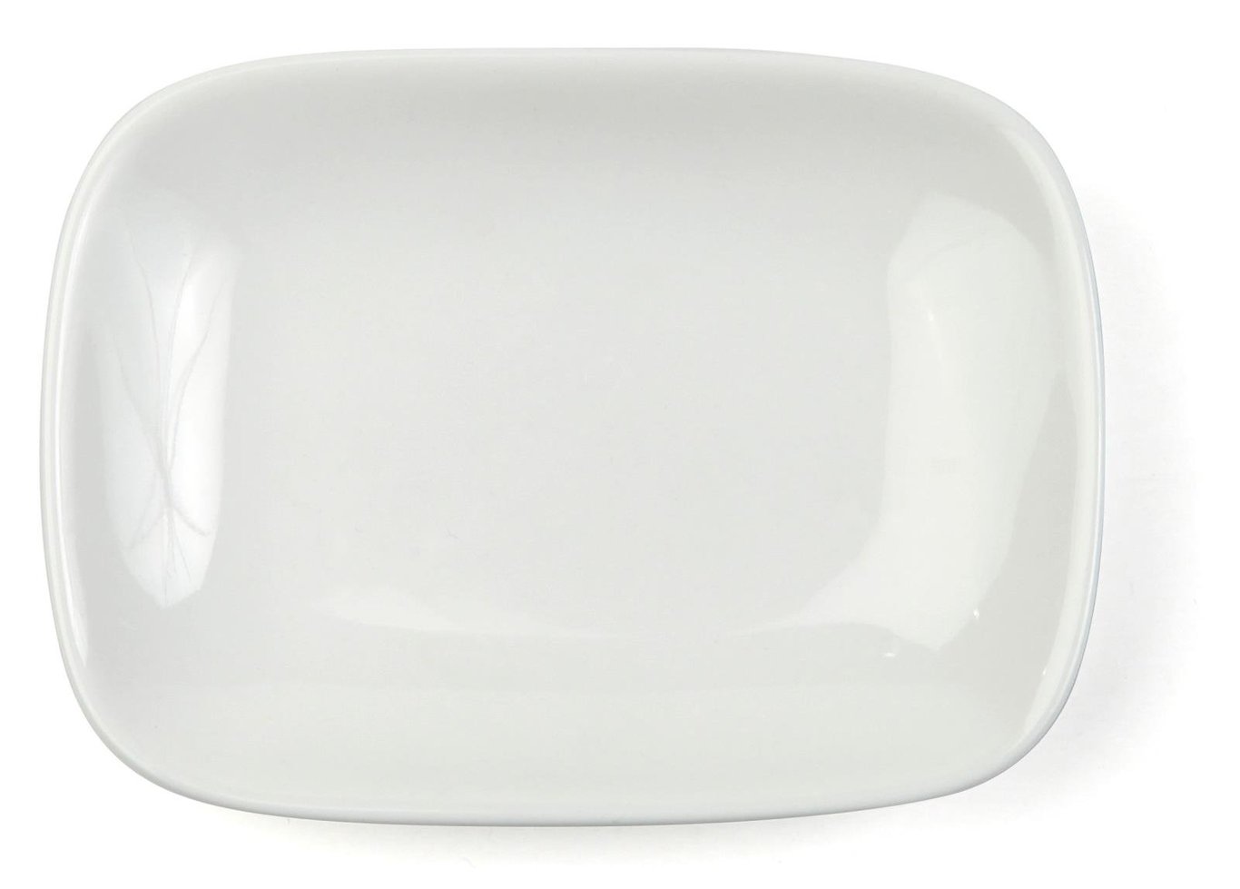 Fet, rektangulär vit skål 11x8cm