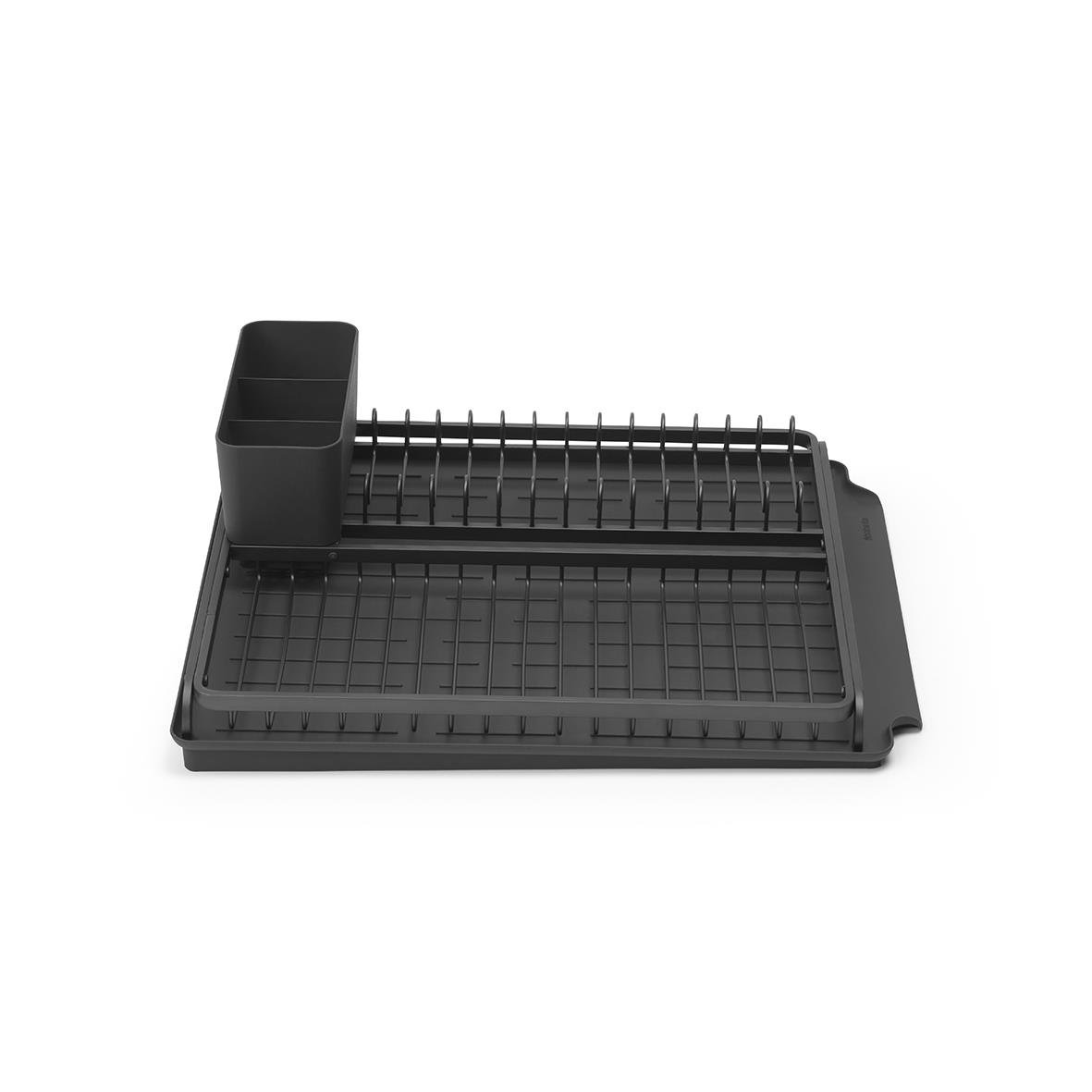 Diskställ Brabantia Sinkside mörkgrå med avställningsyta och hållare för diskborste