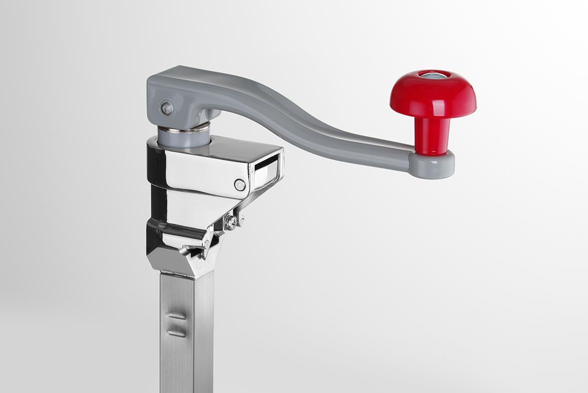 Konservöppnare Hendi med grå arm och röd handtag