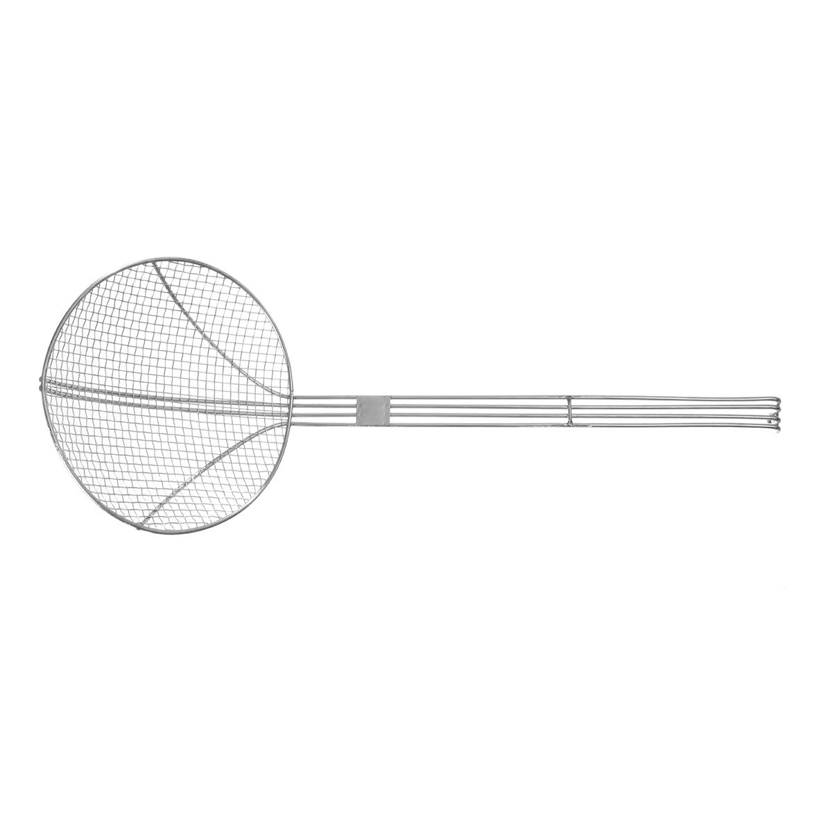 Rostfri pommes frites skopa med nät och lång hand, Ø200x510mm
