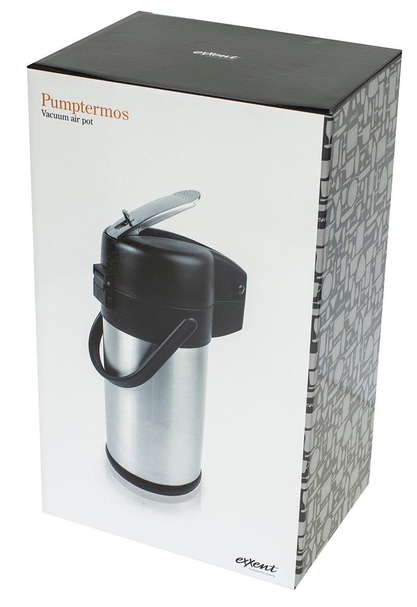 Pumptermos Exxent med hävarm, rostfri insats, 3L, silver