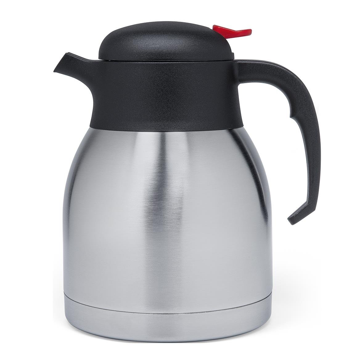 Rostfri termoskanna Exxent 1L med svart lock och handtag