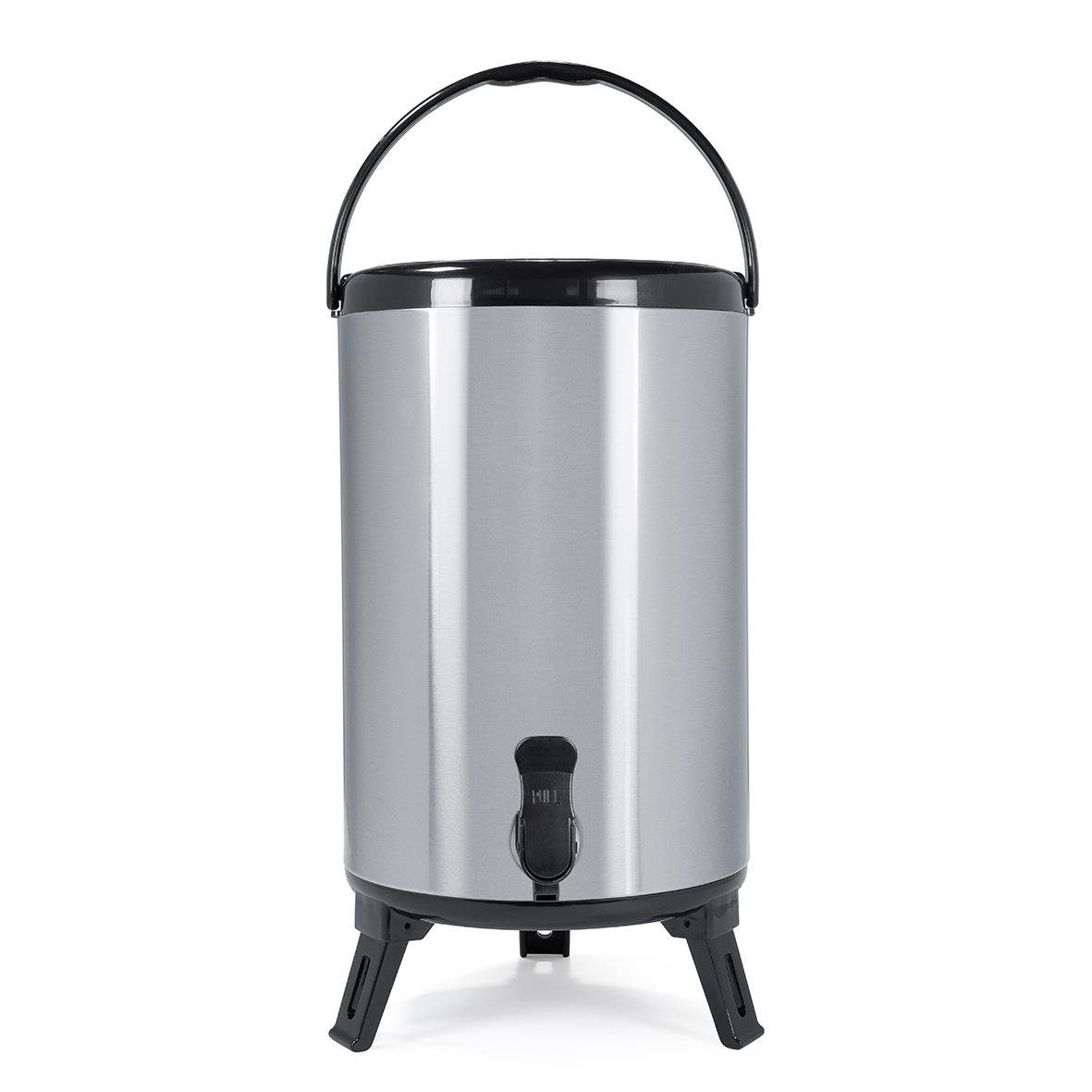 Rostfri termosstation med 9,5L kapacitet och handtag