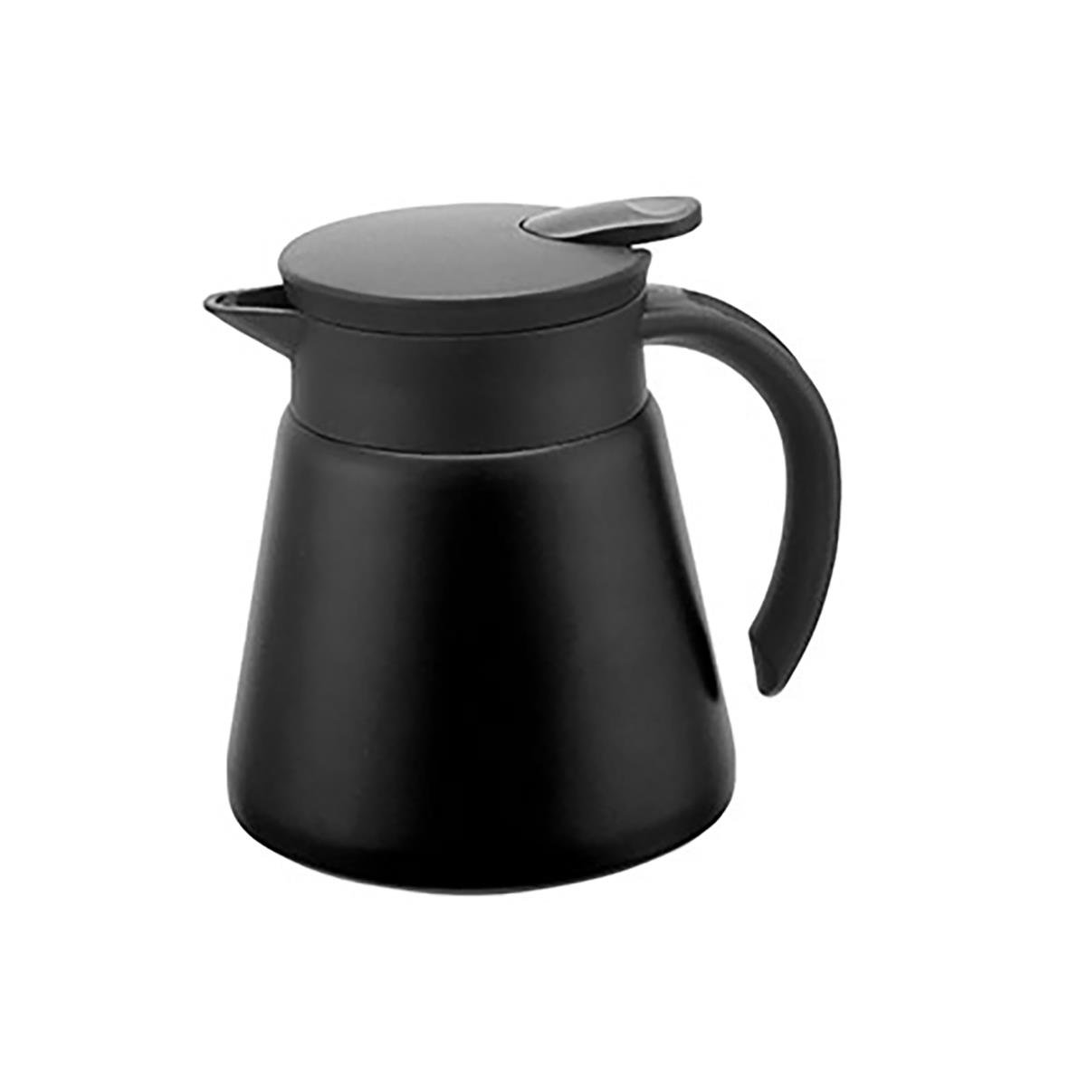 Svart mjölktermos med lock och 600ml kapacitet