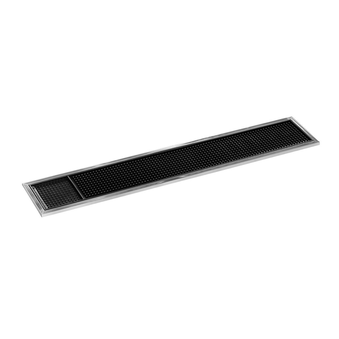 " med metallram 590x80mm, 16mm tjock, svart perforerad yta"