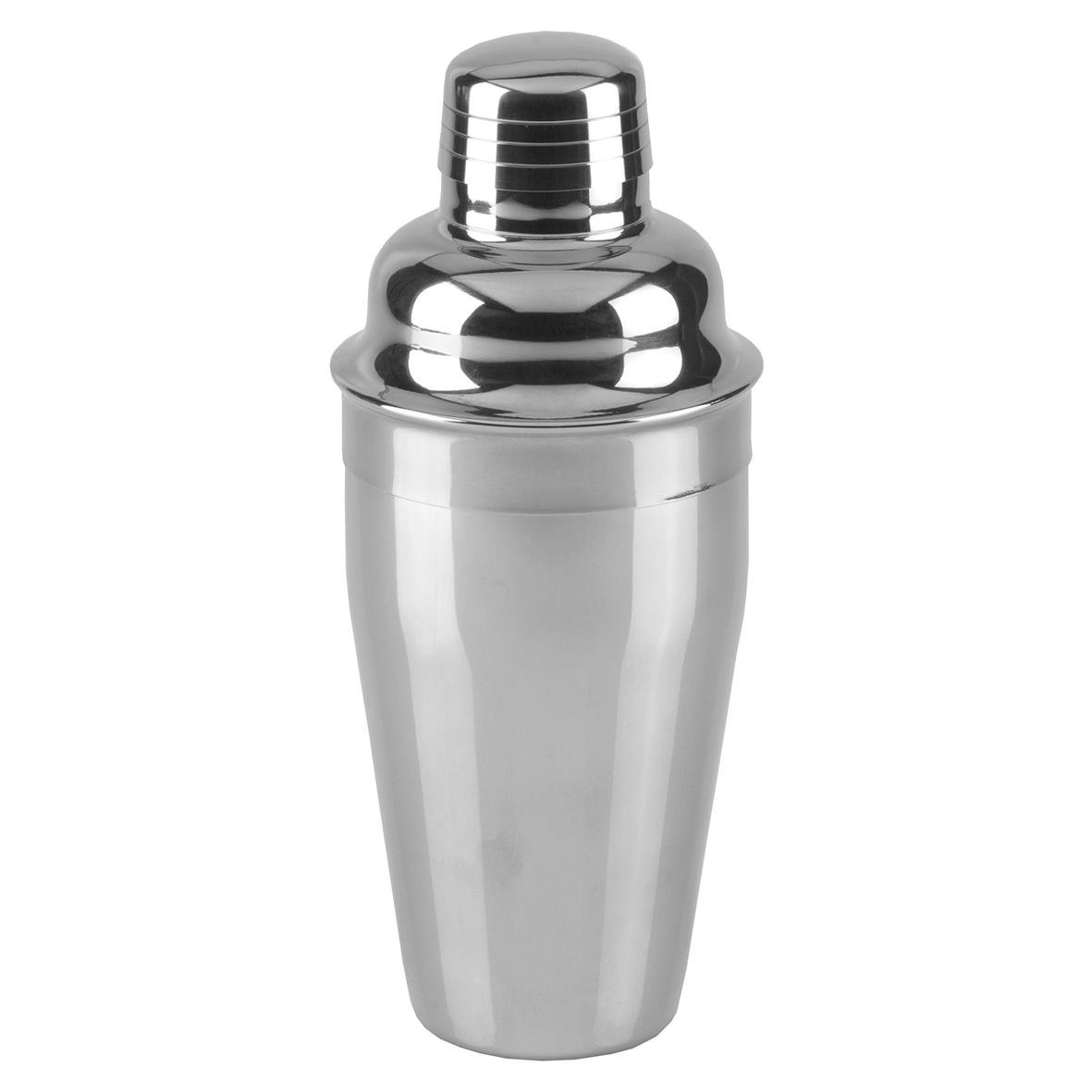 Italiensk shaker i två delar, 550 ml, med blank metallfinish