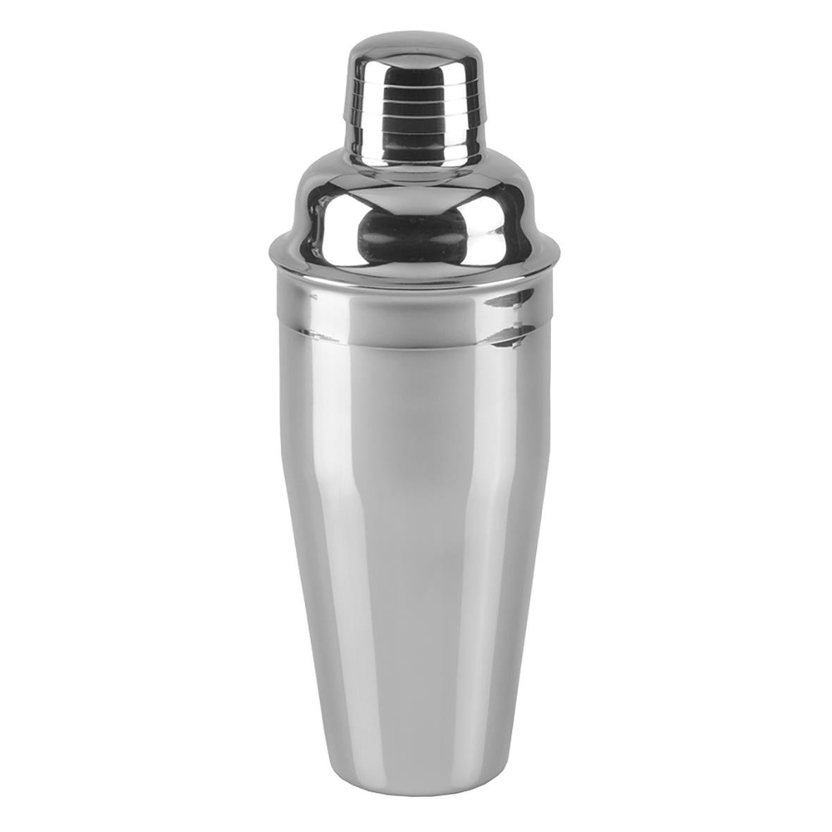 Italiensk shaker i två delar, blank metall, stor 650ml