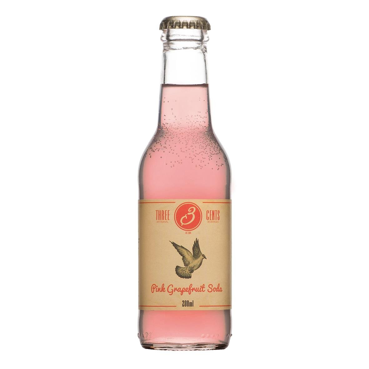 Pink Grapefruit Soda Three Cents 200ml