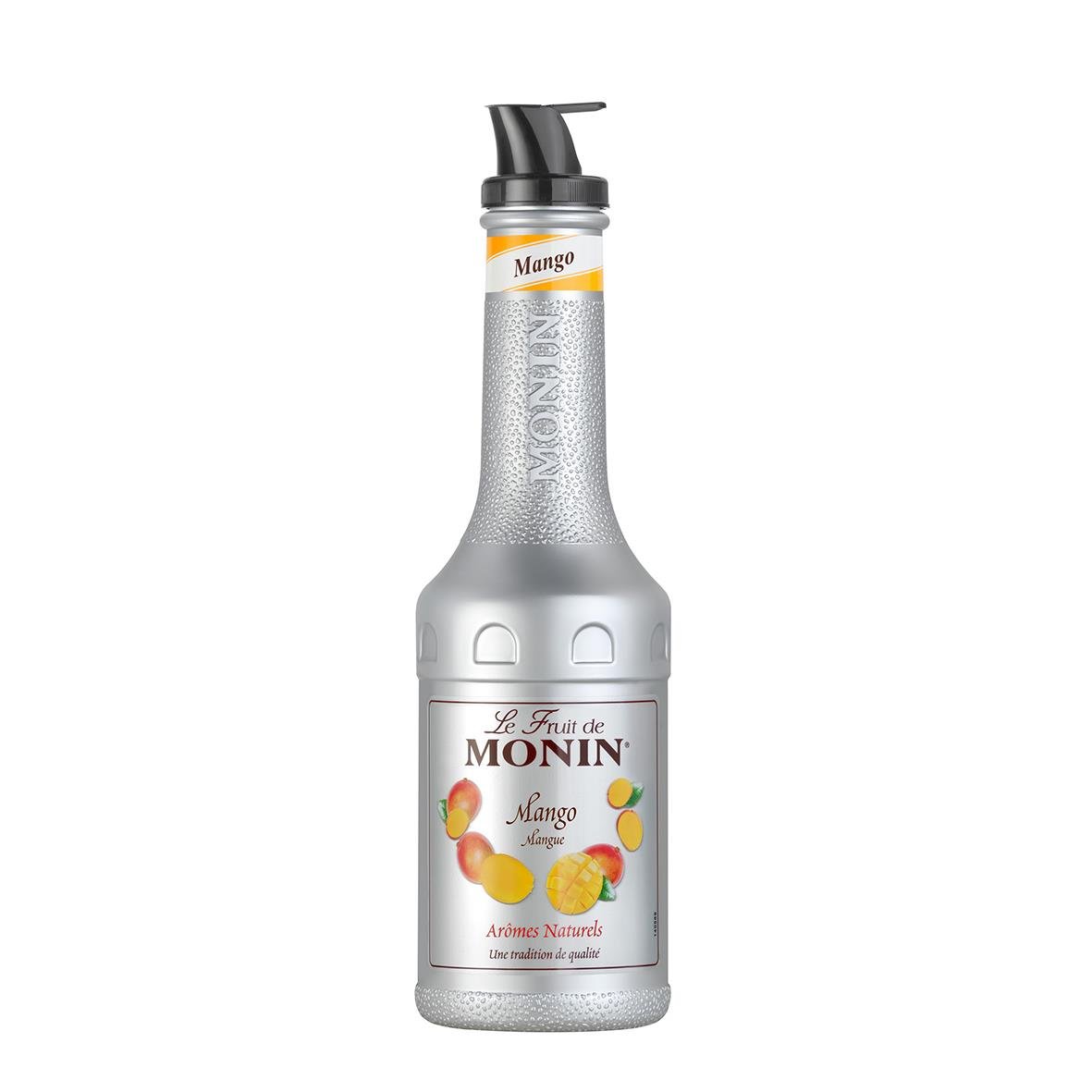 Monin Mango puréflaska 100cl med pump för smaksättning