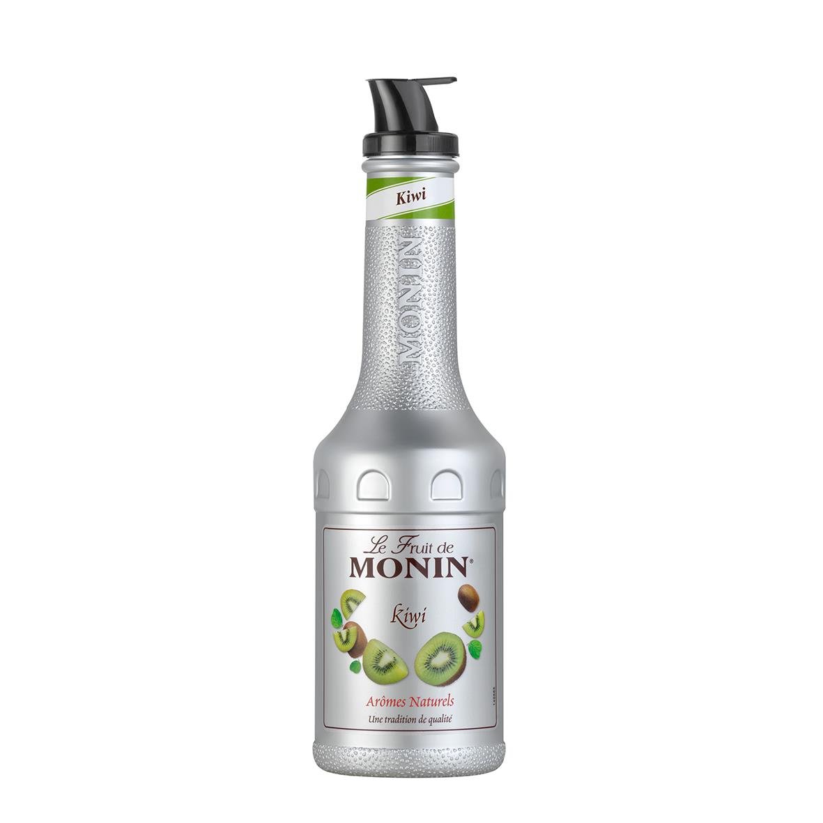 Monin Kiwi smaksättare i 100cl flaska med pump, för drycker och desserter