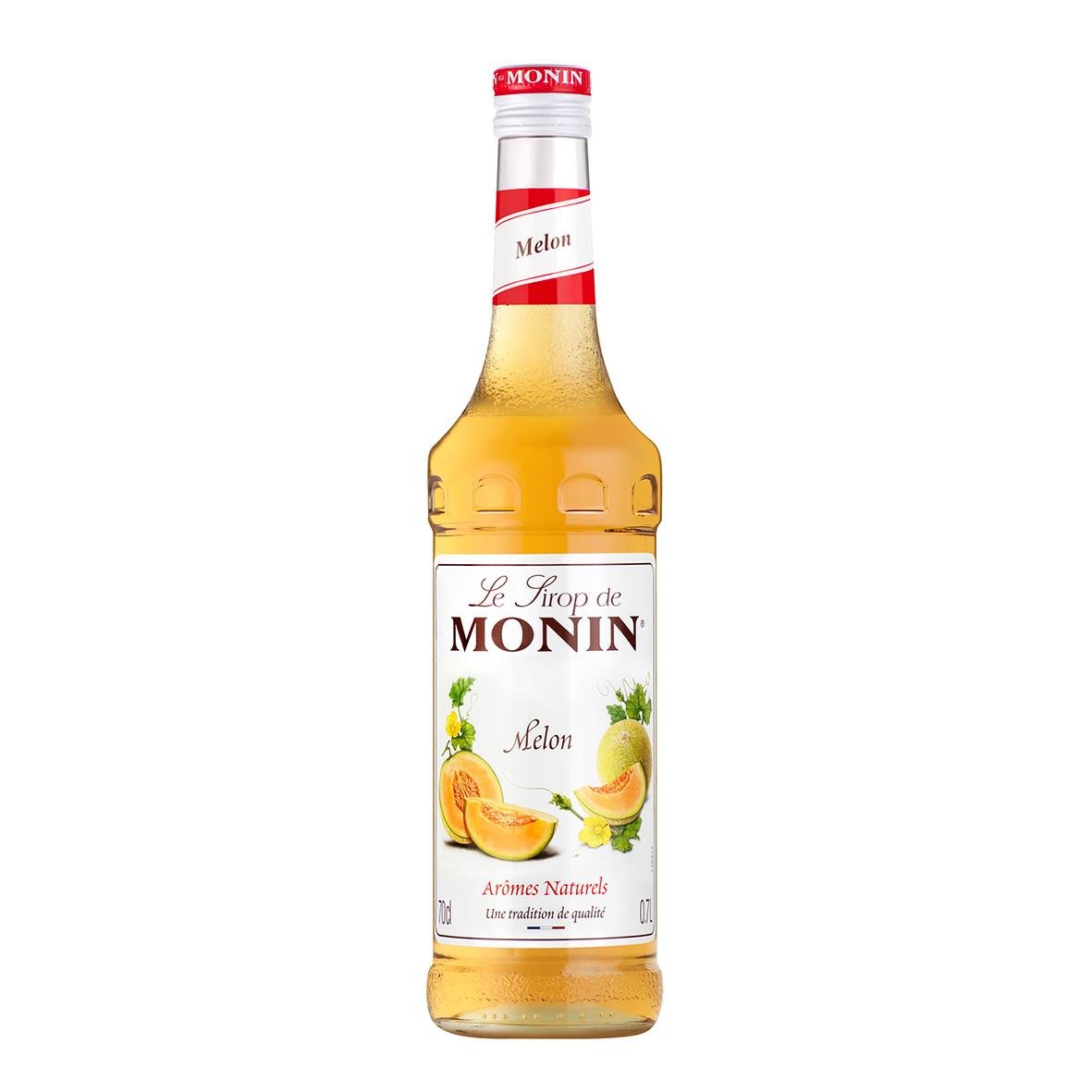 Monin Melonsmakande sirup på 70cl i glasflaska med etikett