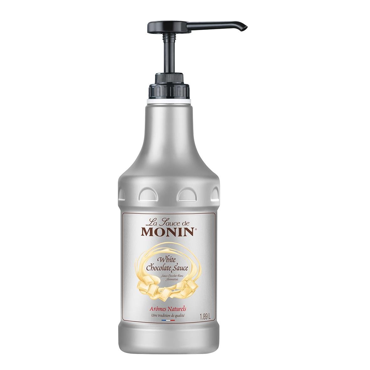 Monin vit chokladsås 189cl flaska med pump