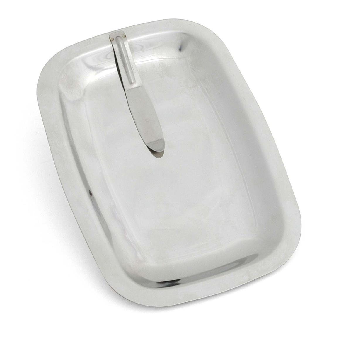 Rostfri notbricka Exxent 150x100 mm med tändare