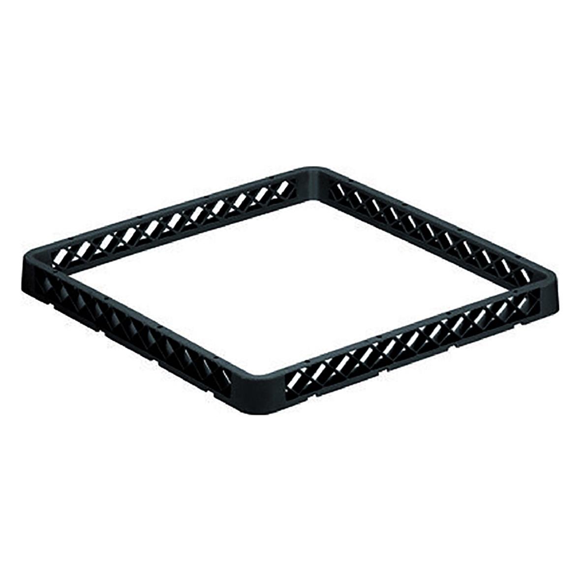 Svart diskback förhöjningsram utan fack, mått 493x493x43mm