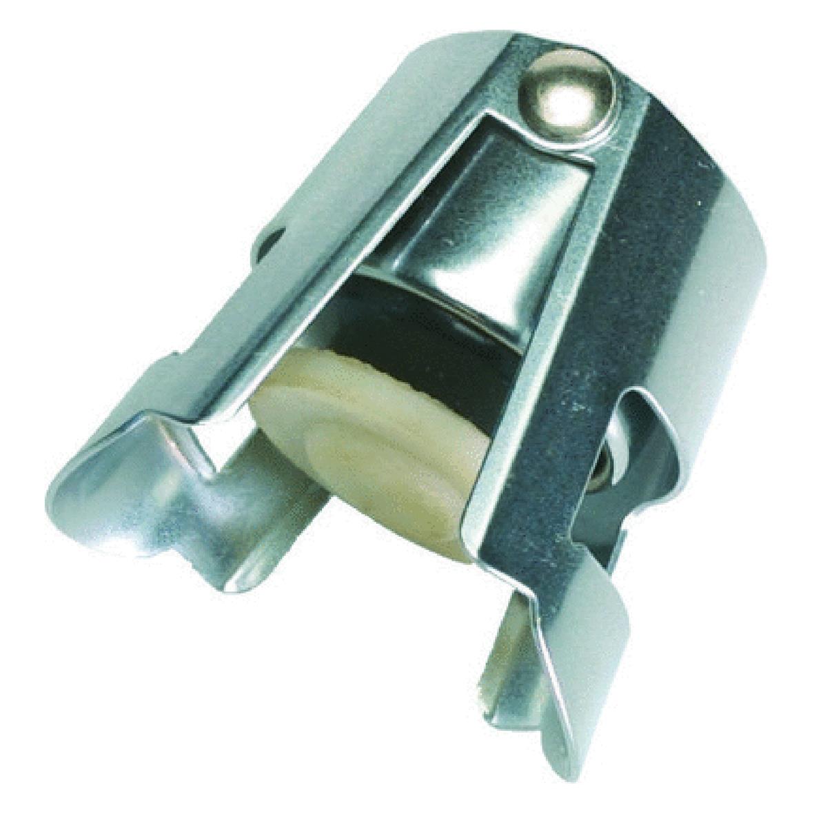 Rostfri champagneförslutare med metallkropp och gummiinsats