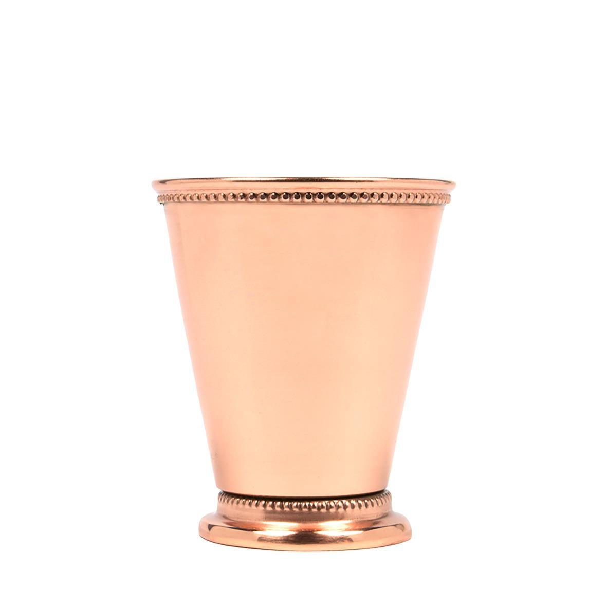 Kopparbägare med 185 ml volym och dekorativ kant