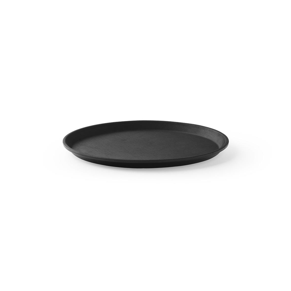 Svart bricka med non-slip yta, diameter 35,5 cm