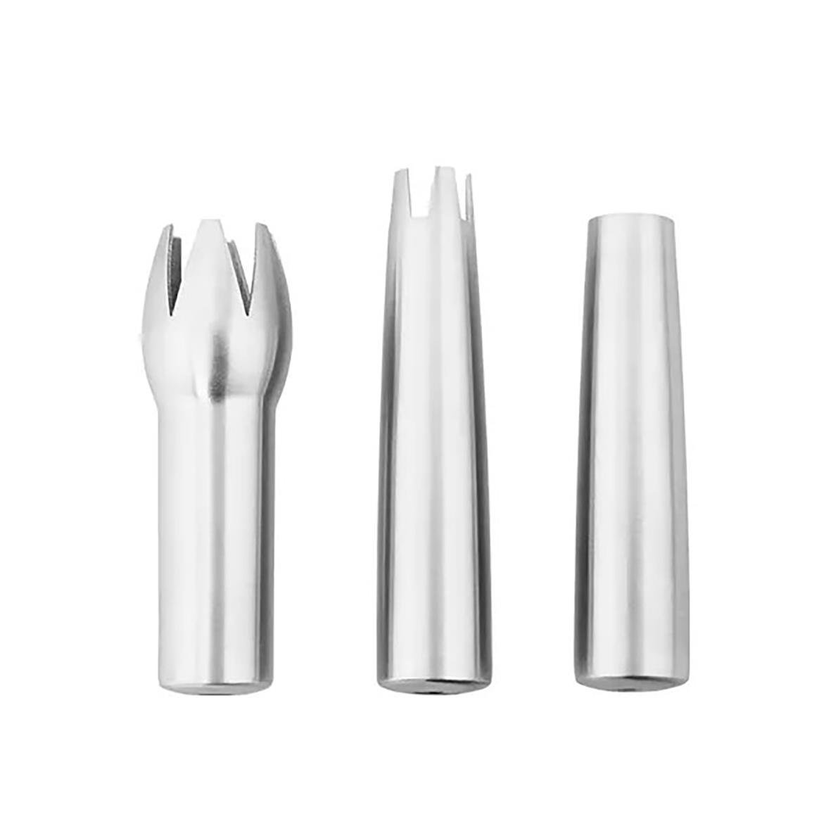 Tre rostfria gräddsifonstillbehör iTyll iSi