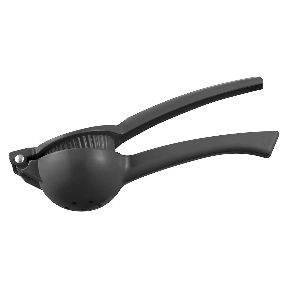 Svart citruspress med handtag och presskopp