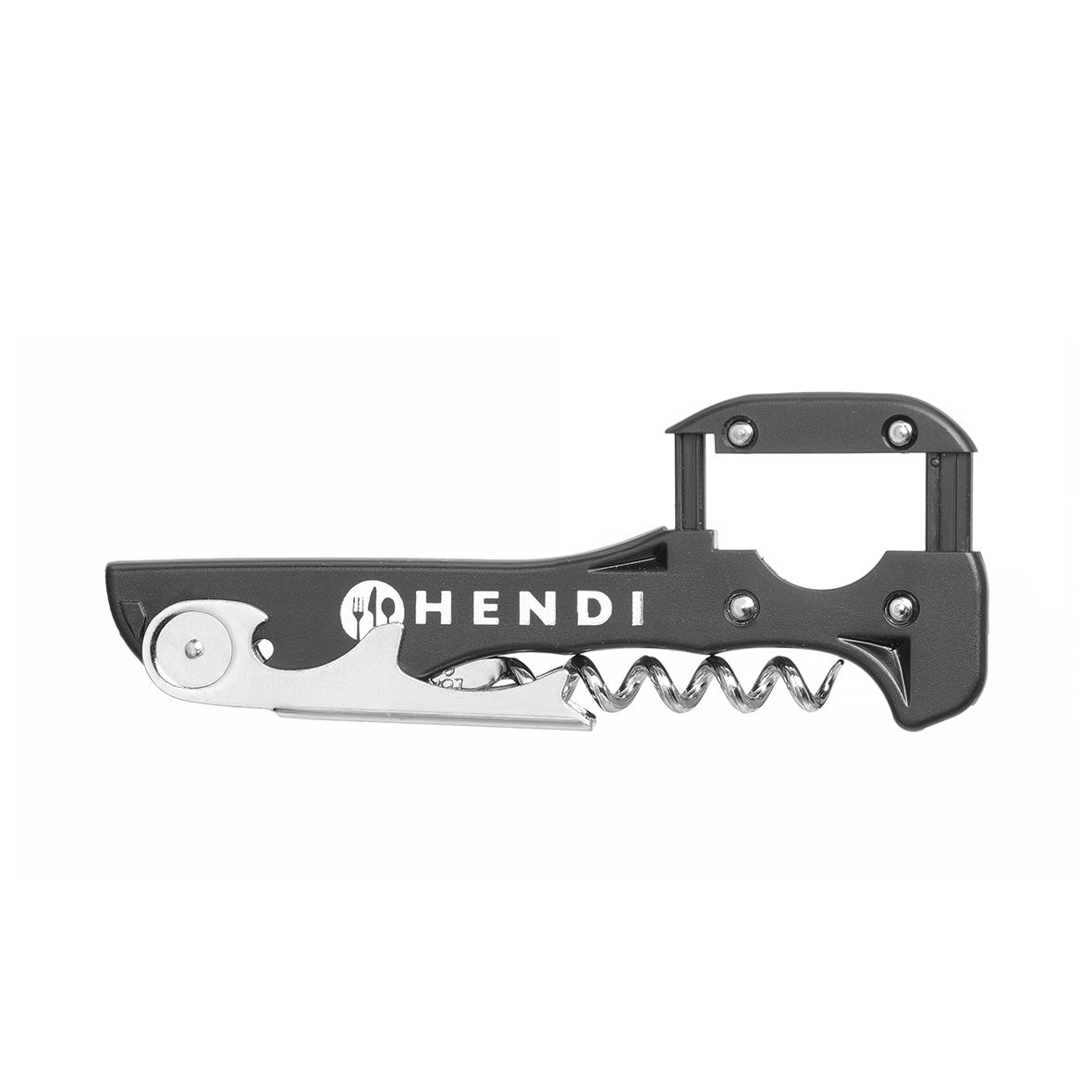 Korkskruv Hendi Kypare med blyskärare i svart, 130mm