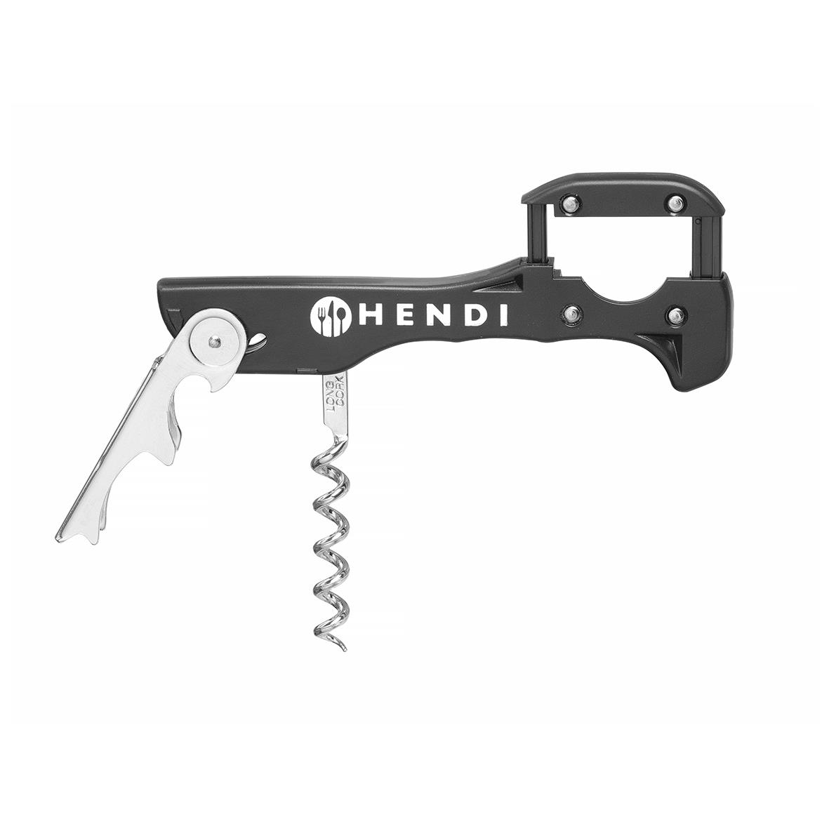 Korkskruv Hendi Kypare med blyskärare i svart, 130mm