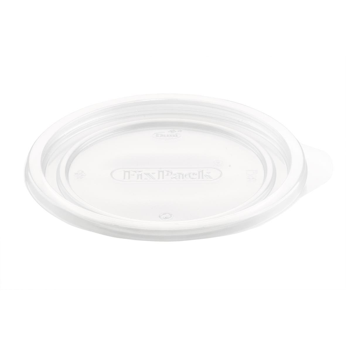 Klar plastlock till Duni Fixpack PET med diameter 112mm
