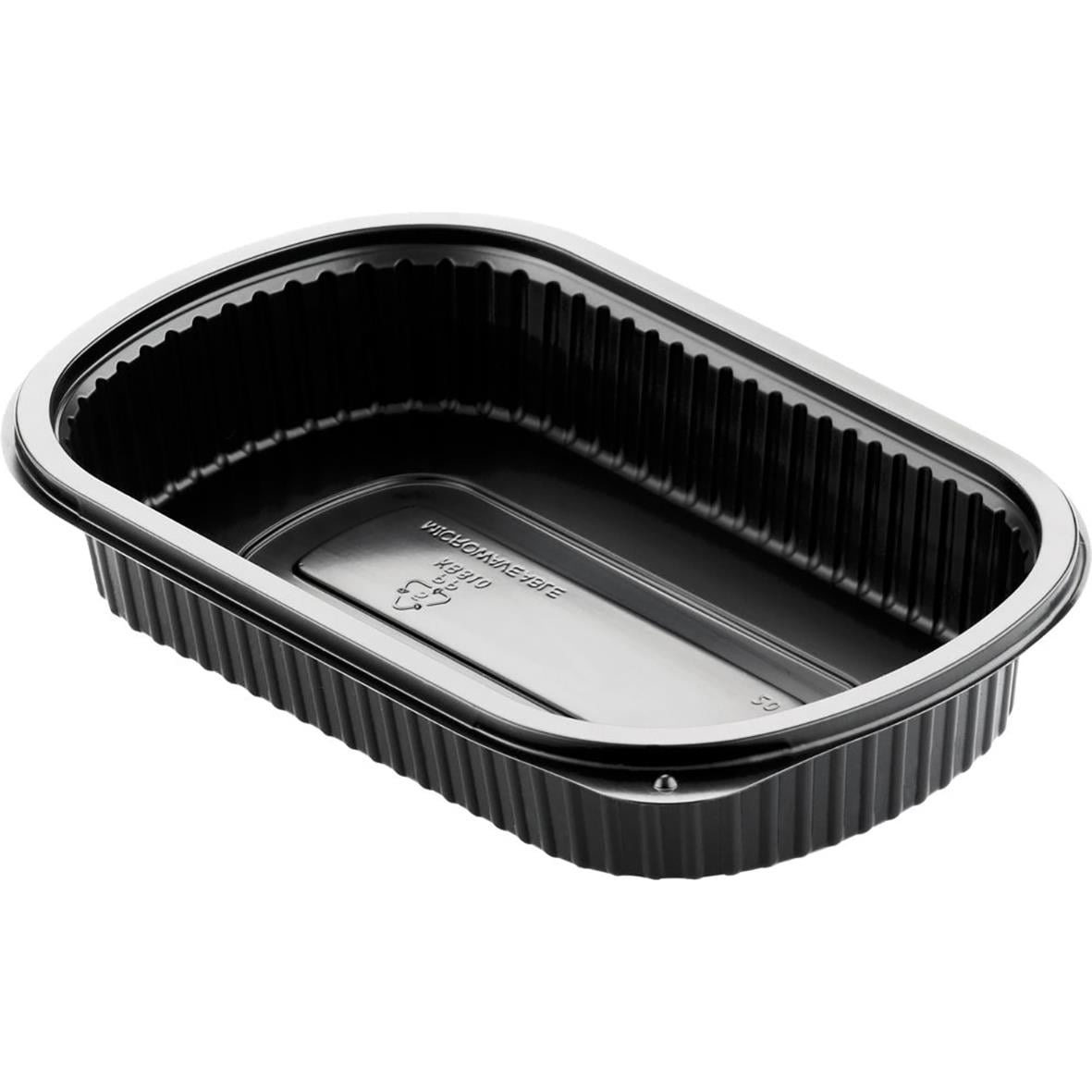 Svart plastlåda Duni Mealbox PP 240x150x40mm 800ml för matförvaring