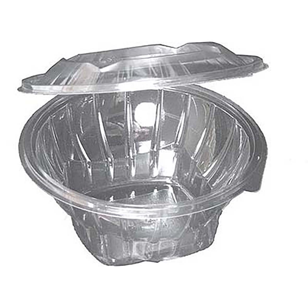 Salladsform med lock, 750ml, genomskinlig plast