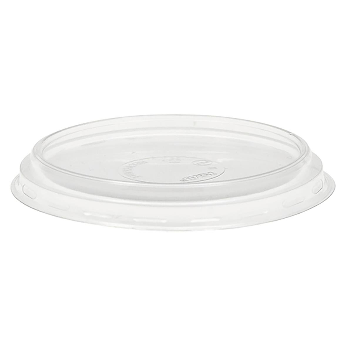 Rund plastbägare med lock i klar Duni PET, diameter 95 mm