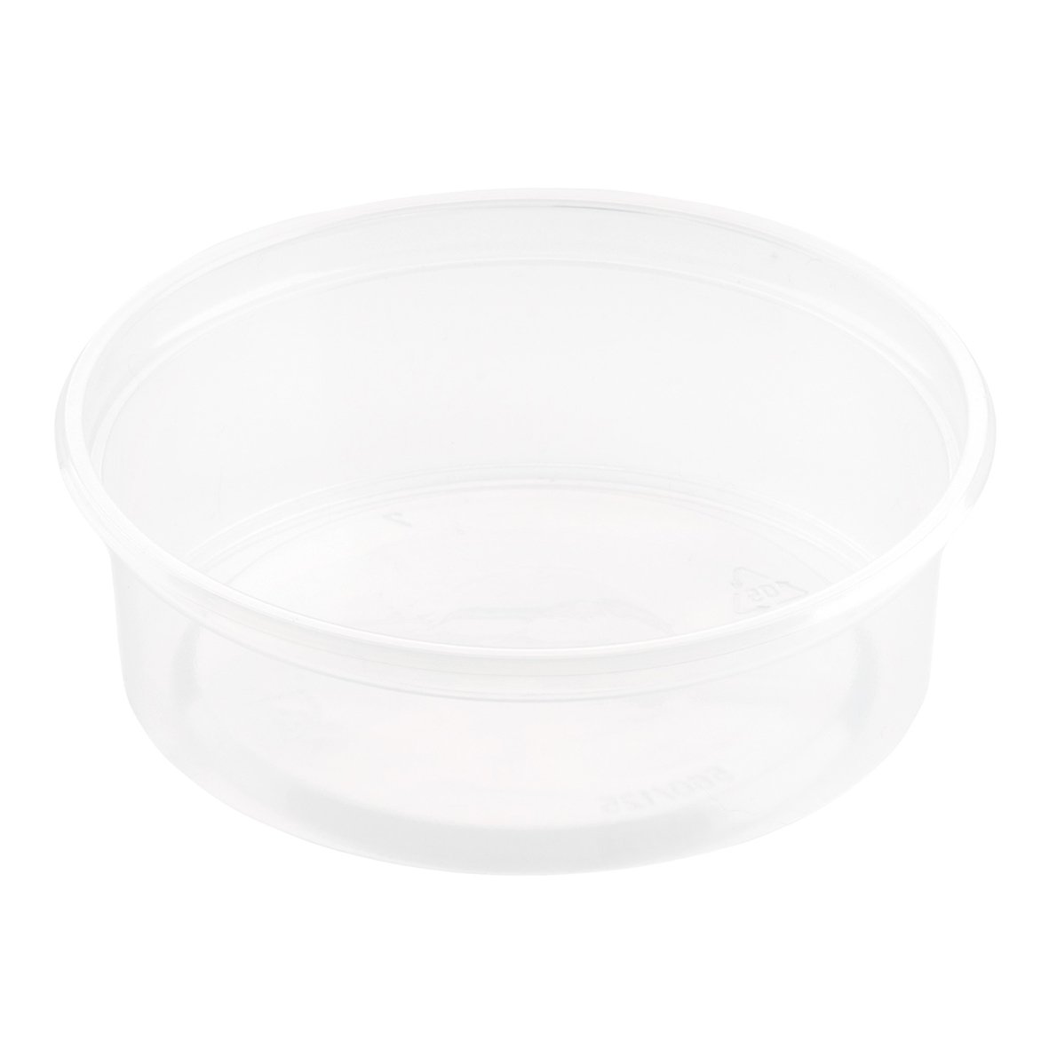 Klar rund plastdun i PP med diameter 101mm och höjd 107mm, 125ml kapacitet