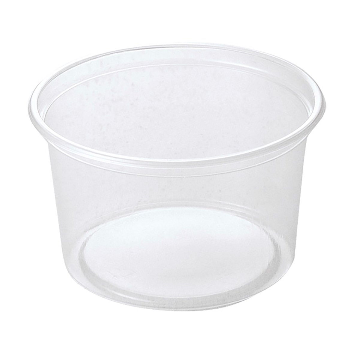 Klar plastdun i rund form, PP, Ø101x48mm, 250ml